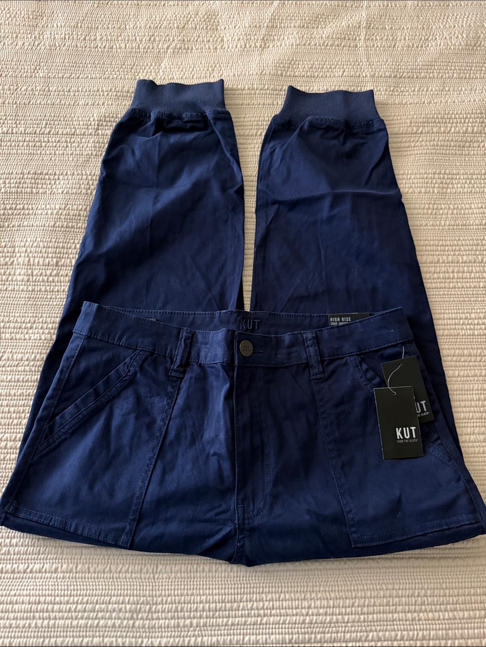 Kut from the Kloth High rise Crop Jogger In Navy | Sz 10